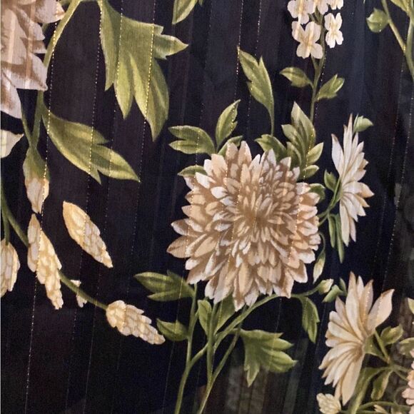 Bcbg Maxazria Floral Black and Cream Maxi Dress, US4 - Picture 11 of 15